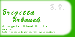 brigitta urbanek business card